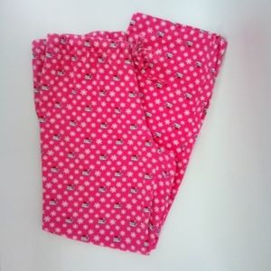 Vineyard Vines Christmas Whale Pink Pajama Pants Sleepwear 100% Cotton Small